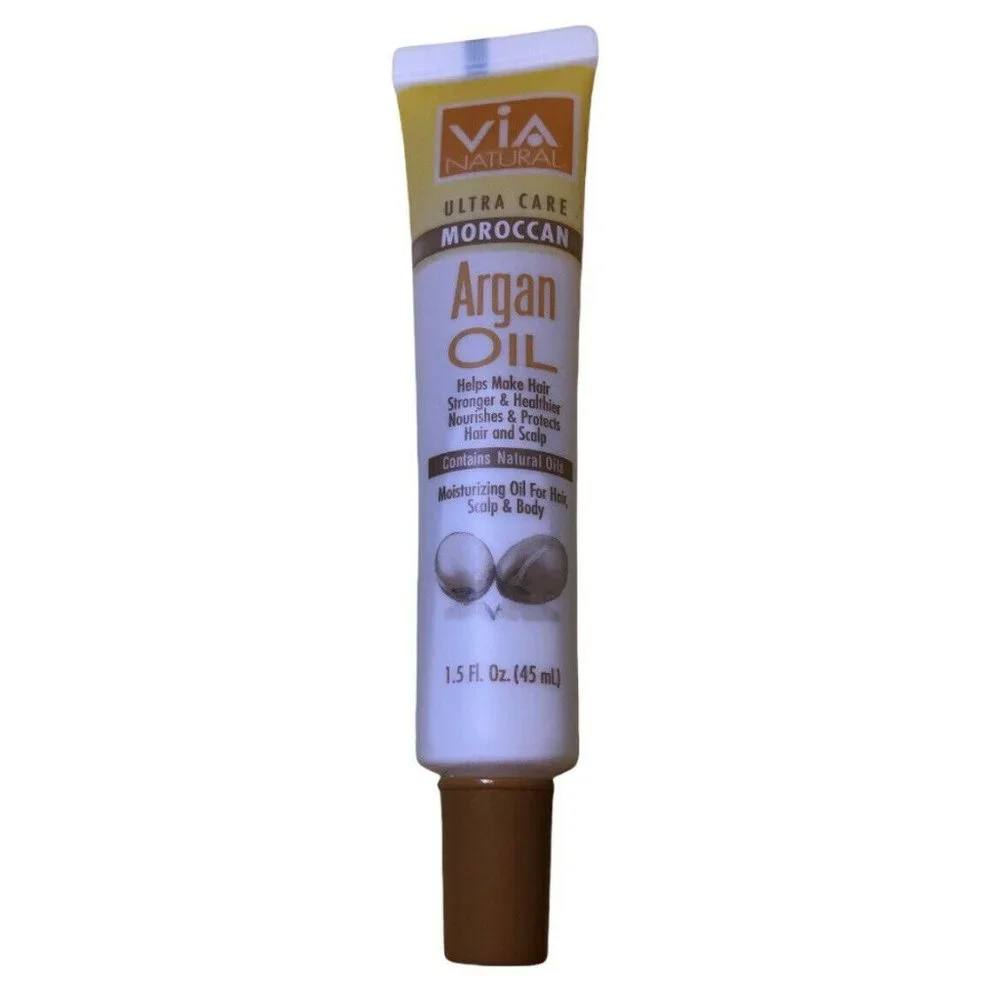 Via Natural Ultra Care Moroccan ARGAN OIL Hair Scalp Care  1.5oz NEW‎ “2 Tubes”